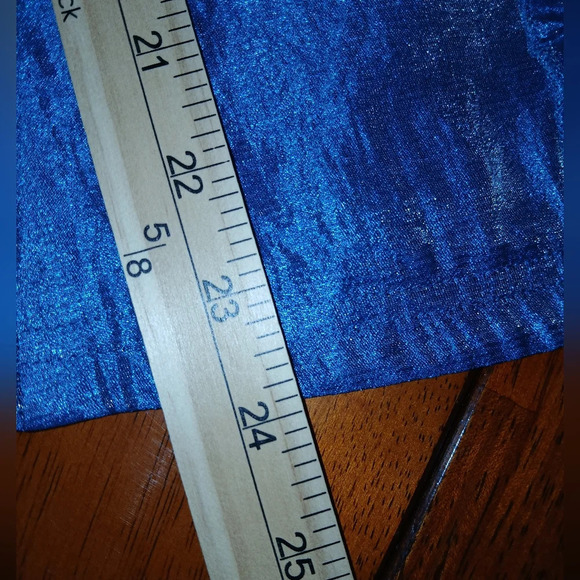 Rafael womens 14 blue iridescent ruffle sleeve jacket shimmery concert venue - Picture 9 of 10